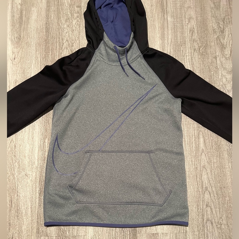 Nike hoodie gray black purple